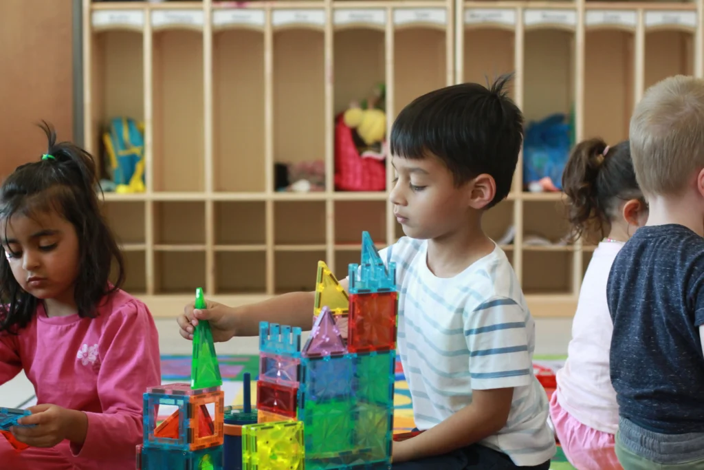 Children learning in a Milestones Academy classroom